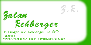 zalan rehberger business card